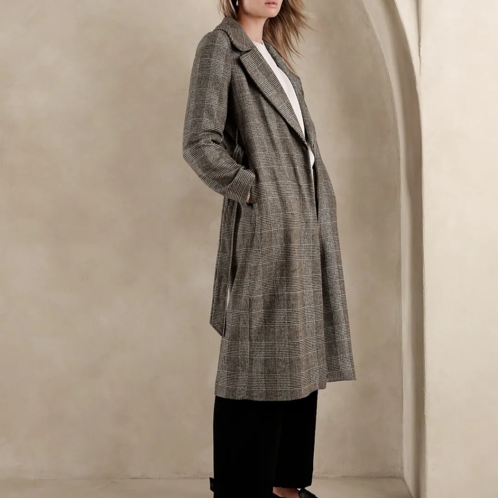 NWT Banana Republic Tie-Waist Wrap Coat Size XL